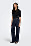 Women's Wide Leg Belted Onlmadison Navy Blue Jeans -15370834 - 2