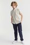 Boy's Short Sleeve Collared Buttoned Shirt - 7