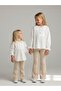 Girl's Nubuck High Waist Flared Pants - 4