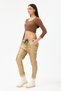 Women's Italian Camel Waist Lace-Up Lycra Faux Leather Trousers Size 38 - 44 - 3