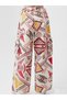 Girl's Ethnic Patterned Cargo Jeans - 4