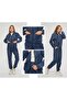 Women's Tracksuit Set with Hooded Zipper, Acid Wash, Tie-Dye Pattern, 100% Cotton