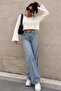 Wide V-Neck Knitwear Crop Sweater