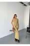 Gold Accessory Skirted Knitwear Set — Khaki - 5
