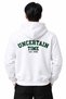 Unisex 3-Thread Hooded Oversized Cardigan with Metal Zipper - 5