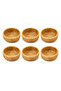 Bamboo 6-Piece Snack & Nut Presentation Set Round – Natural Wood Serving Bowl - 3