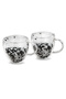 2 Fan Mugs Black and White, 350 ml |   Cidarlı Glass Fan Cup - 3