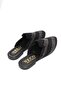 Black Stone Patterned Pointed Toe Slippers, Comfortable Design, Suitable for Daily Use, Practical Flat Sole Slippers - 4
