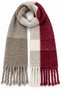 Mink Plush Textured Soft Knitted Wide Form Rasta Tassel Detailed Winter Accessory Shawl