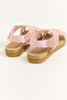 Pink Knitted Textured Flexible Straps Non-Slip Sole Comfortable Sandals Suitable for Daily Use - 3