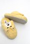 Yellow Plush Textured Closed-Front Non-Slip Sole Comfortable Form-Fitting Home Slippers Suitable for Daily Use - 3