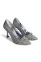 Silver Glittering Shiny Textured Pointed Toe Stiletto with Easy-To-Wear Practical Use and Practical Features