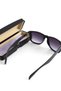 Black Bone Frame Polarized Glass Square Shape Sunglasses Suitable for Daily Use - 3