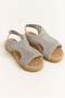 Gray Knitted Textured Flexible Strap Lightweight Sole Practical Sandals Suitable for Daily Use