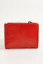 Orange Leather Look Compact Design Functional Card Holder Wallet with Zipper and Snap Closure - 3