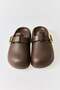 Brown Closed-Front Single Buckle Detailed Non-Slip Sole Safe Use Comfortable Slippers - 3