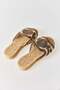 Brown Macrame Knitted Textured Non-Slip Sole Practical Slippers Suitable for Daily Use - 4