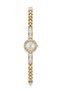 Lightweight, Suitable for Daily Use, Zircon Stone Detailed Wristwatch with a White Steel Strap.