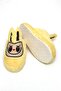 Yellow Soft Plush Textured Embroidered Figure Detailed House Slippers Suitable for Daily Use - 2