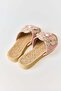 Pink Macrame Knitted Textured Lightweight and Flexible Non-Slip Sole Detailed Closed-Front Slippers - 3