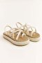 White Straw Sole, Rope Strap, Comfortable Form, Suitable for Daily Use, Flip-Flops - 2