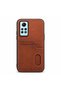 Xiaomi Redmi Note 12 Pro 4g Compatible Case Zebana Luxury Leather Case with Card Holder Brown - 2