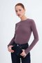 Bisiklet Yaka Basic Bluz B1496-DK2
