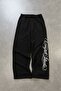 Black Chaos Script Super Baggy Sweatpants - 2