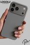 iPhone 17 Pro Compatible Case with Logo Launch Soft Velvet Inside Silicone Cover