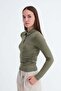 Polo Collar Gathered Blouse B06045 - 5