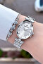 Silver Color Women's Wristwatch and Bracelet - 2
