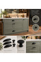 Mussel Black 128 mm Handle Luxury Country Kitchen Furniture Cabinet Drawer Handle - 2