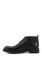 Men's Black Genuine Leather Zippered Boots - 5