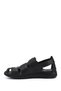 Men's Black Velcro Genuine Leather Comfort Sandals - 5