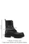 Women's Black Zippered Genuine Leather Boots - 3