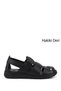 Men's Black Velcro Genuine Leather Comfort Sandals