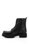Women's Black Zippered Genuine Leather Boots - 5
