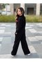 Striped Detail Youth and Children's 2-Piece Set Palazzo Pants+Sweatshirt - 7