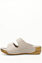 Cream Gön Genuine Padding Sole Leather Women's Slippers 42432 - 3