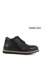 Black Heel Genuine Leather Round Toe Thermo Sole Lace Up Zipper Casual Men's Boots 05203