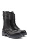 Women's Gray Zippered Genuine Leather Boots - 5