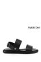 Men's Black Buckle Genuine Leather Comfort Sandals