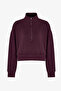 Burgundy Silky Touch Half-Zip Sweatshirt - 6