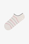Pink White Sweet Heart Cotton 5 Pairs Sneaker Socks - 6
