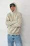 Men's Hooded Printed Kangaroo Pocket Sweatshirt Stone - 25K 5281