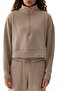 Beige Silky Touch Half-Zip Sweatshirt - 4