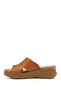 Women's Wedge Sole Genuine Leather Slippers - 5