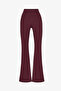 Burgundy Spanish Flare Soft Feel Leggings - 4
