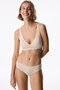 Traceless Ceramic Beige 24 Hour Cotton Decollette Removable Padded Bra - 3