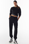 Black Oversize Crew Neck Sweatshirt - 4